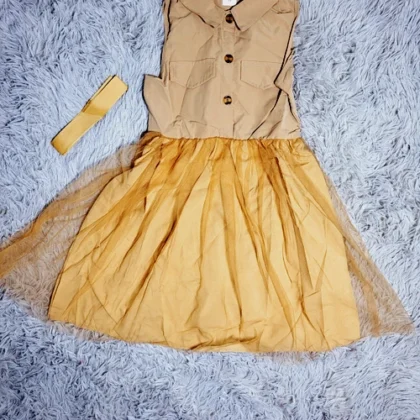 VESTIDO MARRÓN CON FULL #7
